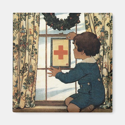 赤十字の旗は持っているか マグネット (正面)