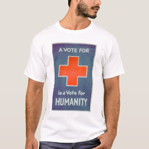 赤十字はです人間性(US00102)のための投票 Tシャツ