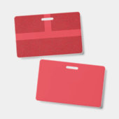 赤十字テクスチャ名バッジ – カスタマイズ可能 バッジ (正面＆裏面)