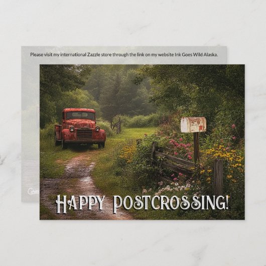 赤十字トラック – はがき (正面/裏面)