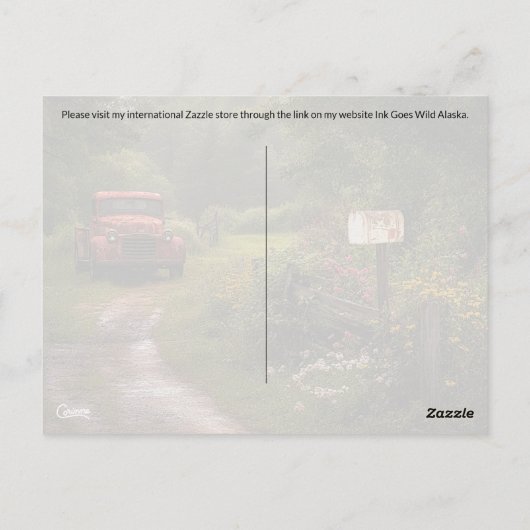 赤十字トラック – はがき (裏面)