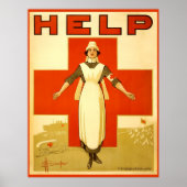 赤十字ナースヴィンテージ世界大戦1カンヴのポスター ポスター (正面)