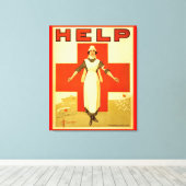 赤十字ナース世界大戦1ポスターキャンバスプリント キャンバスプリント (インサイチュ (ウッドフロア))