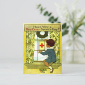 赤十字フラグのはがき ポストカード (スタンド正面)