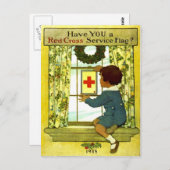 赤十字フラグのはがき ポストカード (正面/裏面)