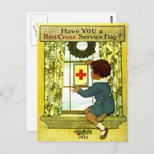 赤十字フラグのはがき ポストカード (正面/裏面)
