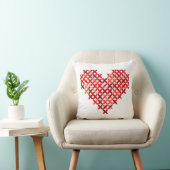 赤十字縫いルックハートリバーシブルカントリー クッション (椅子)