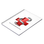 赤十字銀蛇のヘビのシンボル ノートブック (左側)