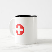 赤十字 ツートーンマグカップ (正面左)