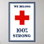 赤十字 – 我々は100%強い ポスター (正面)