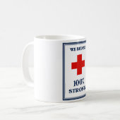 赤十字 -- 私達は100%強い属します コーヒーマグカップ (正面左)