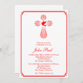 赤十字・鳩の確認招待状 招待状 (正面/裏面)