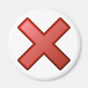 赤十字No X正しくない記号 マグネット