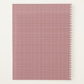 赤千鳥格子の枠の写真 プランナー手帳 (裏面)