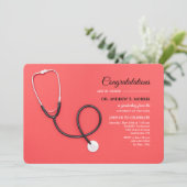 赤卒業の聴診器 招待状 (スタンド正面)