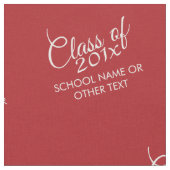 赤卒業カスタム年次文字 ファブリック (クローズアップ)