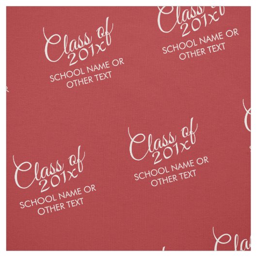 赤卒業カスタム年次文字 ファブリック (見本)
