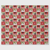 赤卒業写真2025年パーソナライズされた卒業 ラッピングペーパー (フラット)