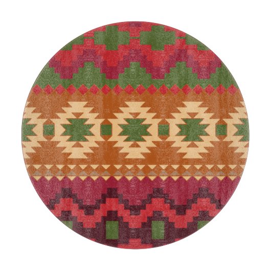 赤南西パターン – 西抽象芸術アート カッティングボード (正面)