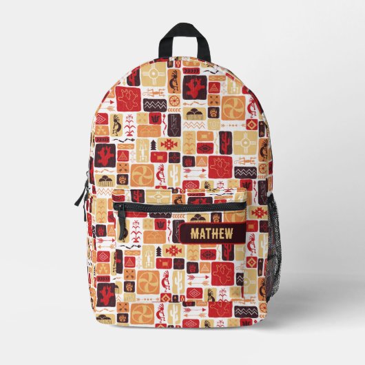 赤南西 プリントバックパック (正面)