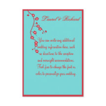 赤及びターコイズの花の結婚披露宴