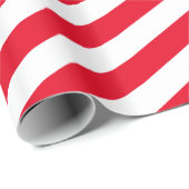 赤及び白のストライプ ラッピングペーパー (ロールコーナー)