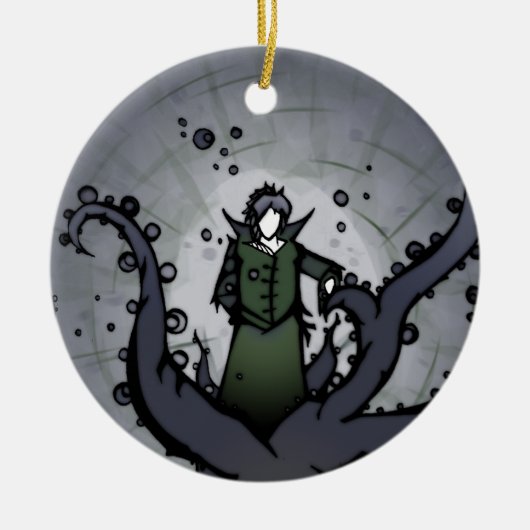 赤及び緑の姿の二重オーナメント セラミックオーナメント (正面)