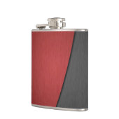 赤及び黒金属鋼 フラスク (左)