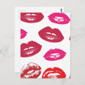 赤口パタパーソナライズされたーン ポストカード (正面/裏面)