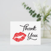 赤口紅キスありがとうはがき ポストカード (スタンド正面)