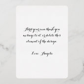 赤口紅グラデーションサンキューカード 箔招待状 (裏面)