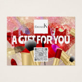 赤口紅メイクアップアーティストロゴQR 100点 (正面)