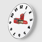 赤口紅 ラージ壁時計 (傾斜)