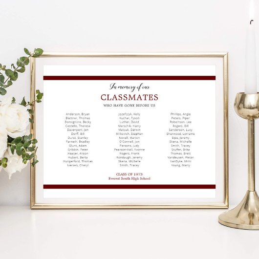 赤同級生の学校の懇親会 ポスター