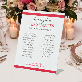 赤同級生の顕彰を記念した懇親会 台座サイン