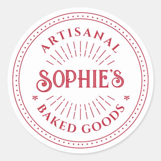 赤名ロゴ食品ラベル ラウンドシール (正面)