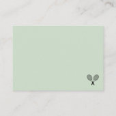 赤名門私立校風のちゃんシャワーにテニスのグリーンギフト エンクロージャーカード (裏面)