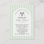 赤名門私立校風のちゃんシャワーにテニスのグリーンギフト エンクロージャーカード (正面)