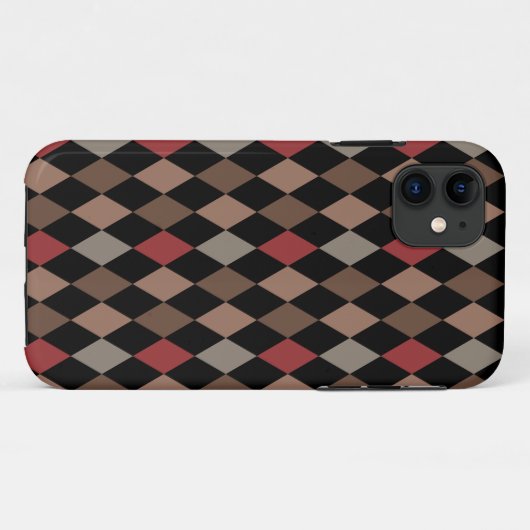 赤名門私立校風のと黒のパタアーガイルーン Case-Mate iPhoneケース (裏面(横))