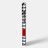 赤名門私立校風のと黒千鳥格子のパーソナライズされた Case-Mate iPhoneケース (裏面 / 左)