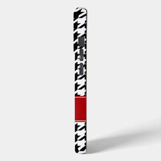 赤名門私立校風のと黒千鳥格子のパーソナライズされた Case-Mate iPhoneケース (裏面 / 左)