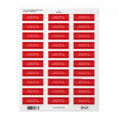 赤名門私立校風のホタロプホリデーカード差出人住所 ラベル (フルシート)