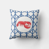 赤名門私立校風のロブスターブルートレリス竹パターン クッション (裏面)