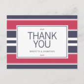 赤名門私立校風の・白・青ありがとうはがき ポストカード (正面)