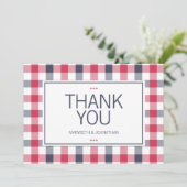 赤名門私立校風の、白、青の格子縞サンキューカード サンキューカード (スタンド正面)
