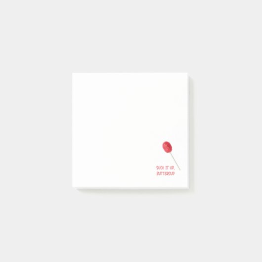 赤吸棒つきキャンデー付きバターカップ ポストイット (正面)