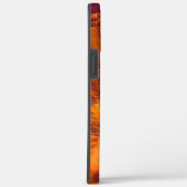 赤味がかったオレンジ色のティンフォイルの抽象芸術モザイクデザイン Case-Mate iPhoneケース (裏面 / 右)