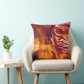 赤味がかった抽象芸術の金ゴールドの虹彩のモザイクスケッチ クッション (椅子)