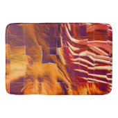 赤味がかった抽象芸術の金ゴールドの虹彩のモザイクスケッチ バスマット (正面)