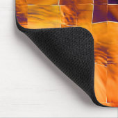 赤味がかった抽象芸術の金ゴールドの虹彩のモザイクスケッチ マウスパッド (コーナー)